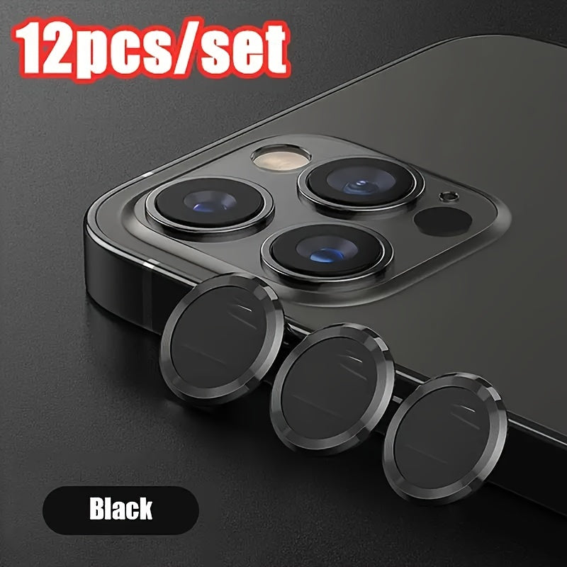 4-Color 12pcs/Set Camera Lens Protective Film  Mini Camera Lens Glass