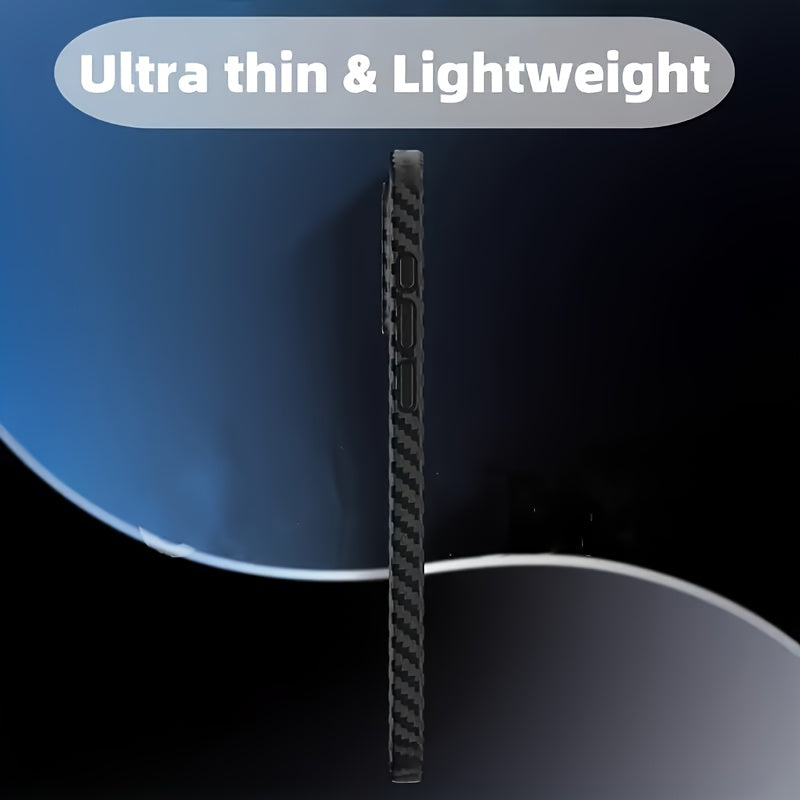 PC Ultra-thin Carbon Fiber Texture, Lightweight Anti Fingerprints Full-Coverage Drop-Proof Protective Cover