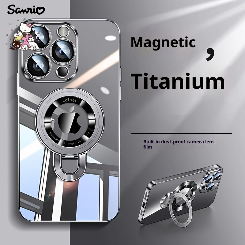A Magnetic U-shaped Stand, Titanium Alloy design for iPhone