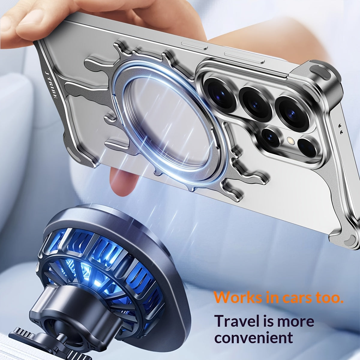 Magnetic Mount Phone Case Shockproof Cover