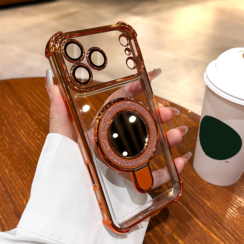 High-Quality Creative Makeup Mirror, Anti-Drop Protective Cover, with Stand Function