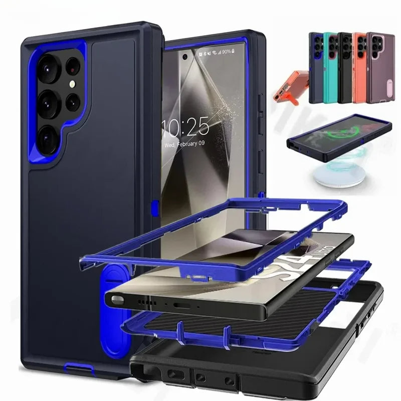 Heavy Anti-Scratch Rugged Protective Kickstand Full Body Shockproof Covers