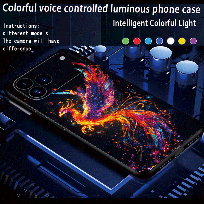 Light up Phone Colorful Smart LED Illuminated Phone Case (see below for brand fit models)