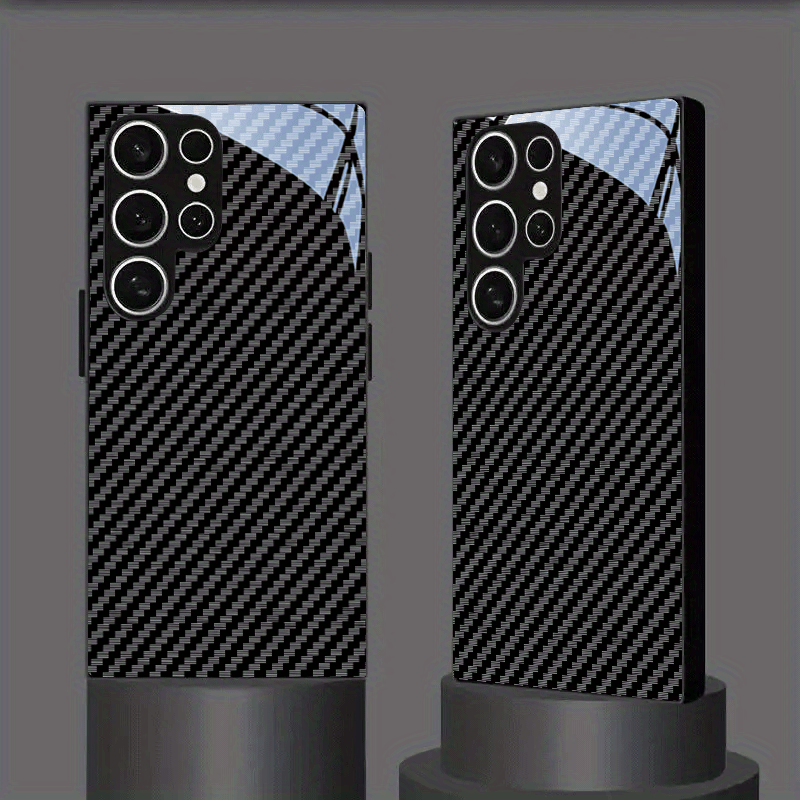 Carbon Fiber TEXTURE Technology Pattern Tempered Glass MAGSAFE COMPATIBLE