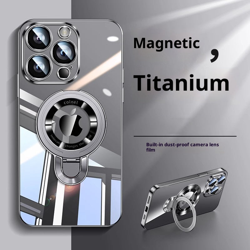 A Magnetic U-shaped Stand, Titanium Alloy design for iPhone