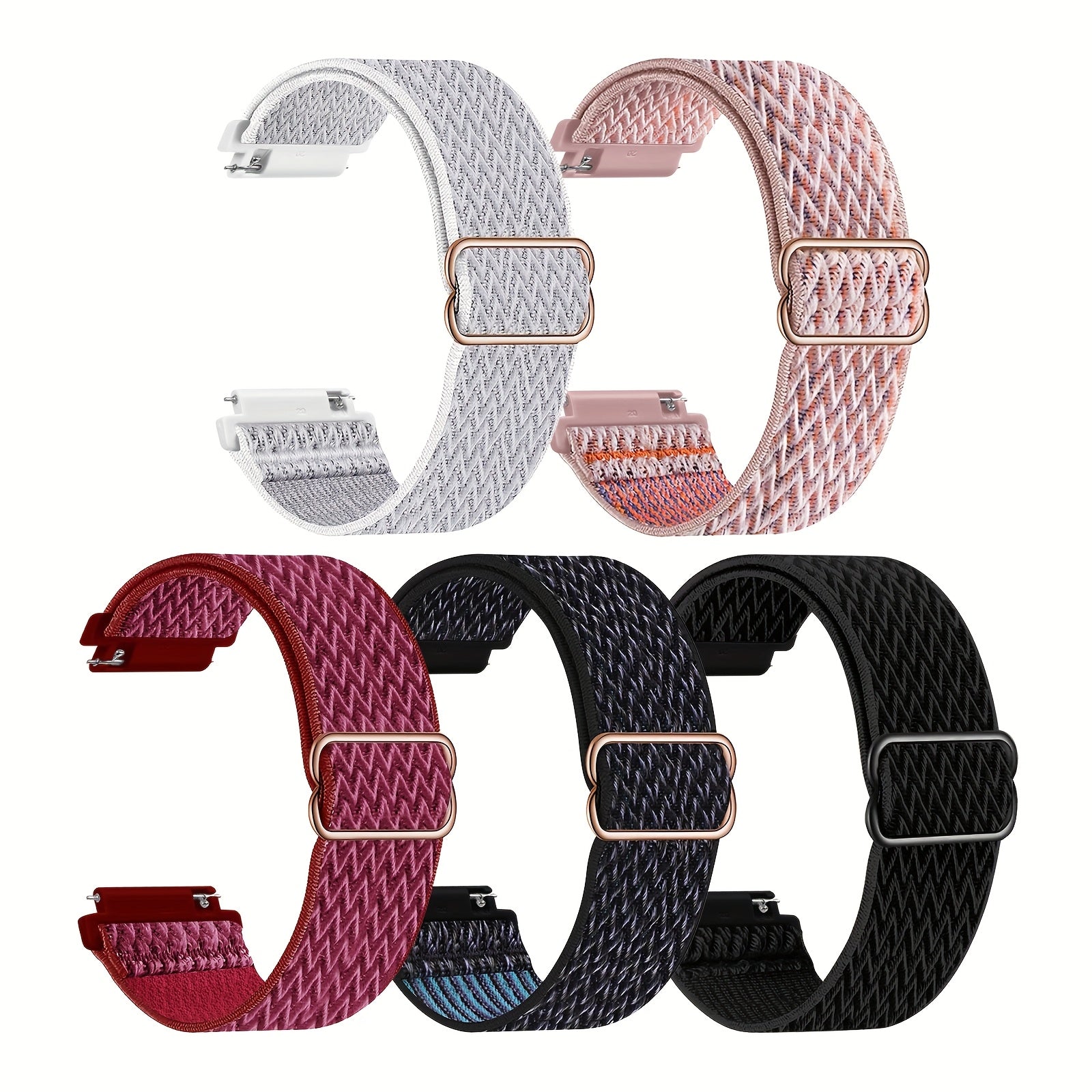 (5 pc. Pack) Compatible with 20Mm 22Mm Watch Bands