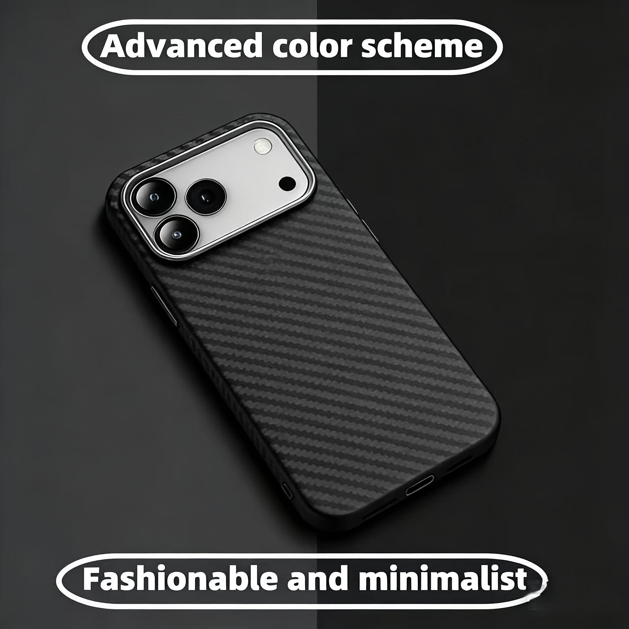 PC Ultra-thin Carbon Fiber Texture, Lightweight Anti Fingerprints Full-Coverage Drop-Proof Protective Cover